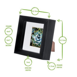 "Nicola Spring 4 X 4"" Photo Frame - White/ivory Mount - 3D Photo Frame Picture Frame Box Portrait Display Case (12.5 X 12.5Cm)" - thumbnail 4