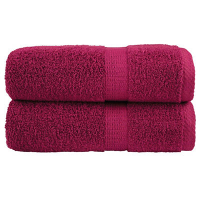 Berkfield Premium Wash Towels Solund 2Pcs Bordeaux 30X30Cm 600Gsm - image 1