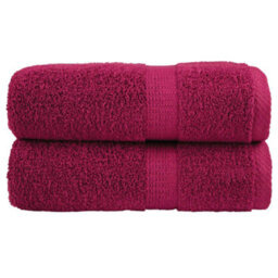 Berkfield Premium Wash Towels Solund 2Pcs Bordeaux 30X30Cm 600Gsm - thumbnail 1