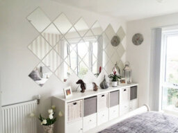 W Waterstone Mirrors & Frames 30 X 30Cm Glass Mirror Tiles Pack Of  6 - thumbnail 2