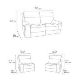 Xample Atlanta Grey Cord Fabric Power Reclining 2 Seater Sofa Dual Power Recliners,usb-A & Usb-C Ports,plush Cushions & White Glove Setup - thumbnail 2