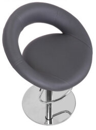 Lamboro Deluxe Sorrento Real Leather Kitchen & Breakasft Bar Stool,  Adjustable Swivel Gas Lift, Charcoal Grey - thumbnail 6