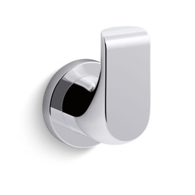 Mira Kohler Avid Wall Mounted Single Robe Dressing Gown Towel Hook Polished Chrome