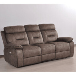Furniture Instore Foster Brown Fabric Electric Recliner 3+1 Seater Sofa Set - thumbnail 4