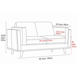 Valencia Artisan Leather Loveseat Sofa Cognac Nappa 11000 Top Grain Leather Alder Wood Legs And Frame - thumbnail 3