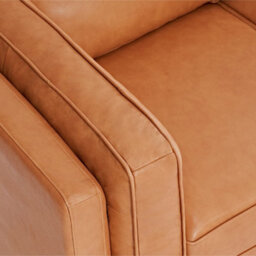 Valencia Artisan Leather Loveseat Sofa Cognac Nappa 11000 Top Grain Leather Alder Wood Legs And Frame - thumbnail 7