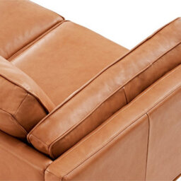 Valencia Artisan Leather Loveseat Sofa Cognac Nappa 11000 Top Grain Leather Alder Wood Legs And Frame - thumbnail 9