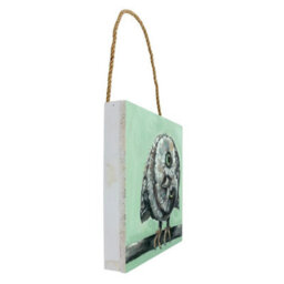 Louise Brown Wooden Owl Plaque Green (One Size) - thumbnail 2