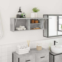 Vidaxl Bathroom Wall Cabinet Concrete Grey 80X25X30 Cm Engineered Wood