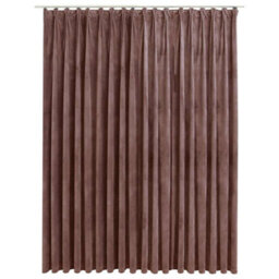 Berkfield Elegant Blackout Curtain With Hooks Velvet Antique Pink 290X245 Cm