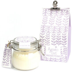 Serenityy Peony Soy Wax Candle 400Ml - Floral Scent, Natural, Botanical Gift Box