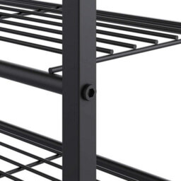 Rustic Brown 4 Tier Industrial Shoe Rack 59X30X63Cm - thumbnail 4