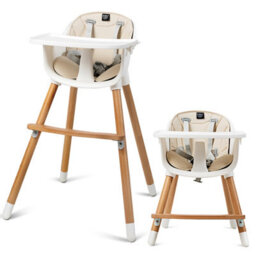 Costway 3 In 1 Baby Infant High Chair Feeding Dining Chair W/ Food Tray & Safety Belt - thumbnail 1