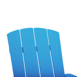 Beliani Garden Chair In Matt Blue Faux Wood With Footstool - Weather-Resistant Modern Outdoor Seating - thumbnail 7