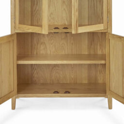 Alba Oak Display Cabinet With Glass Doors - Fully Assembled By Roseland Furniture - thumbnail 8