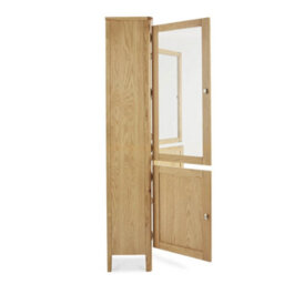 Alba Oak Display Cabinet With Glass Doors - Fully Assembled By Roseland Furniture - thumbnail 5