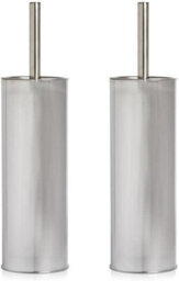 Simpa Stainless Steel Toilet Brush & Holder - Set Of 2