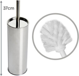 Simpa Stainless Steel Toilet Brush & Holder - Set Of 2 - thumbnail 2