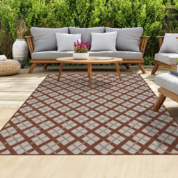 Homeart Outdoor Rugs Easy Cleaning Area Rugs For Balcony,garden,picnic,uv Weather Resistant Terra Cream, 140 X 200 Cm