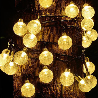 SuperGift.com 50 Led 16Ft/5M Solar String Lights, Solar Powered Waterproof Garden Crystal Ball Decorative Lights Indoor Outdoor - image 1