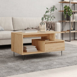 Berkfield Coffee Table Sonoma Oak 90X49X45 Cm Engineered Wood