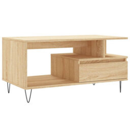 Berkfield Coffee Table Sonoma Oak 90X49X45 Cm Engineered Wood - thumbnail 2
