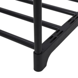 Thehotsale 10 Tier Rack Customizable Metal Shoe Rack In Black, Assembly Required - thumbnail 5
