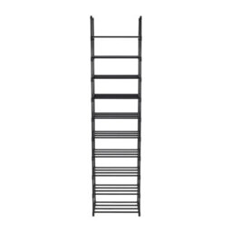 Thehotsale 10 Tier Rack Customizable Metal Shoe Rack In Black, Assembly Required - thumbnail 3