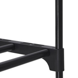 Thehotsale 10 Tier Rack Customizable Metal Shoe Rack In Black, Assembly Required - thumbnail 6