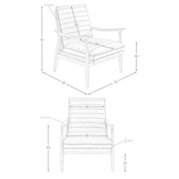Angel Cerda Elegant Dark Grey Leather Armchair With Honey-Colored Legs - thumbnail 7