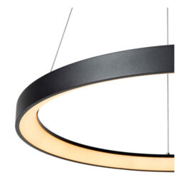 Lucide Vidal Modern Pendant Light 58Cm - Led Dim. - 1X48W 2700K - Black - thumbnail 4