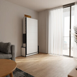 Wallbedking Murphy Bed Vertical 90Cm X 190Cm Studio Wall Bed, Fold-Down Guest Bed For Small Rooms, Apartments And Studios - thumbnail 4