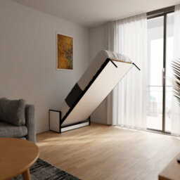 Wallbedking Murphy Bed Vertical 90Cm X 190Cm Studio Wall Bed, Fold-Down Guest Bed For Small Rooms, Apartments And Studios - thumbnail 3