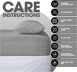 Gaveno Cavailia Microfiber Fitted Sheet King Grey Luxurious Premium Quality Bedsheet - thumbnail 3