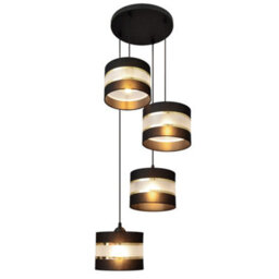 Luminosa Lighting Luminosa Helen Cluster Pendant Ceiling Light Black, Gold 35Cm - thumbnail 2