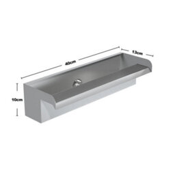 40Cm Pond Waterfall Blade Stainless Steel Water Feature Cascade Fountains Silver - thumbnail 2