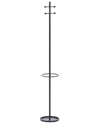 Wyld And Coco Novahome Coat Rack - 180 Cm Freestanding Black Steel Coat And Umbrella Stand For Hallway - image 1