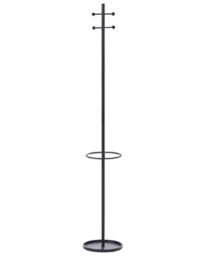 Wyld And Coco Novahome Coat Rack - 180 Cm Freestanding Black Steel Coat And Umbrella Stand For Hallway - thumbnail 1