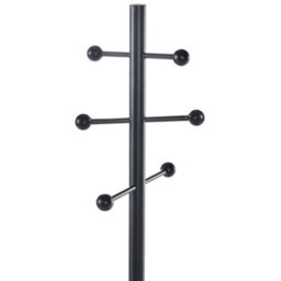 Wyld And Coco Novahome Coat Rack - 180 Cm Freestanding Black Steel Coat And Umbrella Stand For Hallway - thumbnail 3
