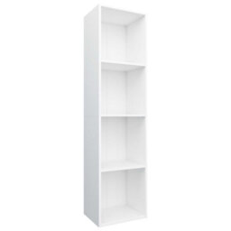 Vidaxl Book Cabinet/tv Cabinet White 36X30X143 Cm Engineered Wood Book Cabinets - thumbnail 2