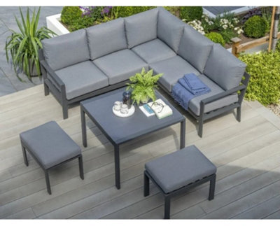 Norfolk Leisure Titchwell Luxury Garden Furniture Mini Corner Set With Fixed Standard Table