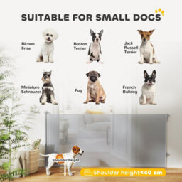 Pawhut Retractable Stair Gate, Dog Gate Extends Up To 180 Cm Wide, Grey - thumbnail 9