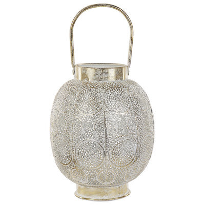 Beliani Lantern Lantau Metal 30 Cm Gold - image 1