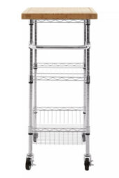 Orsina Sturdy 3 Tier Kitchen Trolley, Stylish Garden Drinks Trolley, Eco Friendly Island Trolley For Kitchen - thumbnail 4