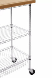 Orsina Sturdy 3 Tier Kitchen Trolley, Stylish Garden Drinks Trolley, Eco Friendly Island Trolley For Kitchen - thumbnail 7