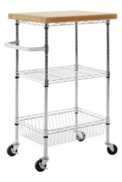 Orsina Sturdy 3 Tier Kitchen Trolley, Stylish Garden Drinks Trolley, Eco Friendly Island Trolley For Kitchen - thumbnail 2