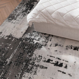 Loomed Silver Grey Transitional Contemporary Abstract Living Area Rug 160X230Cm - thumbnail 3