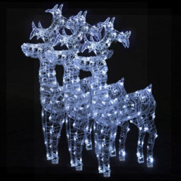 Berkfield Colourful Reindeer Christmas Decorations 3 Pcs 60X16X100 Cm Acrylic