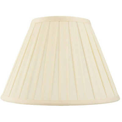 "6"" Tapered Drum Lamp Shade Cream Box Pleated Fabric Cover Chandelier Clip On" - image 1