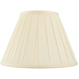 "6"" Tapered Drum Lamp Shade Cream Box Pleated Fabric Cover Chandelier Clip On" - thumbnail 1